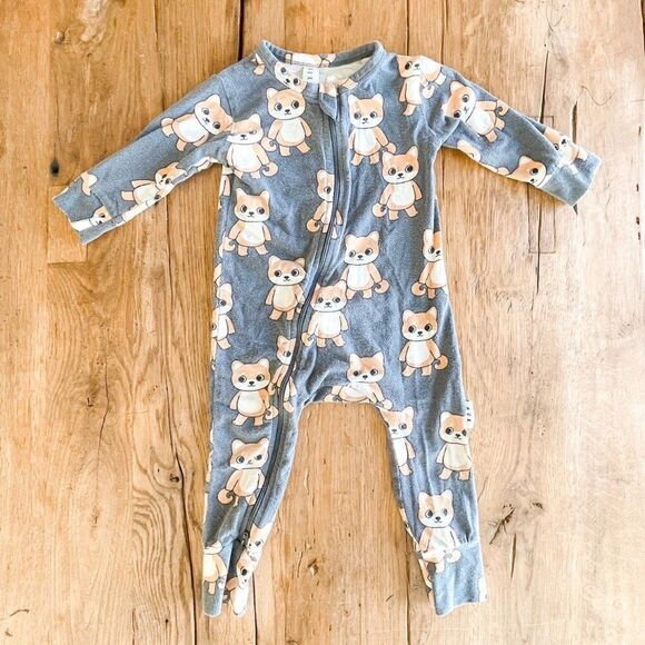 Huxbaby Shiba Dog Print Romper Size 6-12M - Picture 1 of 3